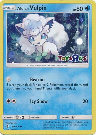 Alolan Vulpix (21/145) (Toys R Us Promo) [Sun & Moon: Guardians Rising]