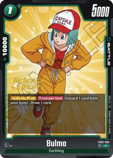 Bulma (FB02-095) [Blazing Aura Pre-Release Cards]