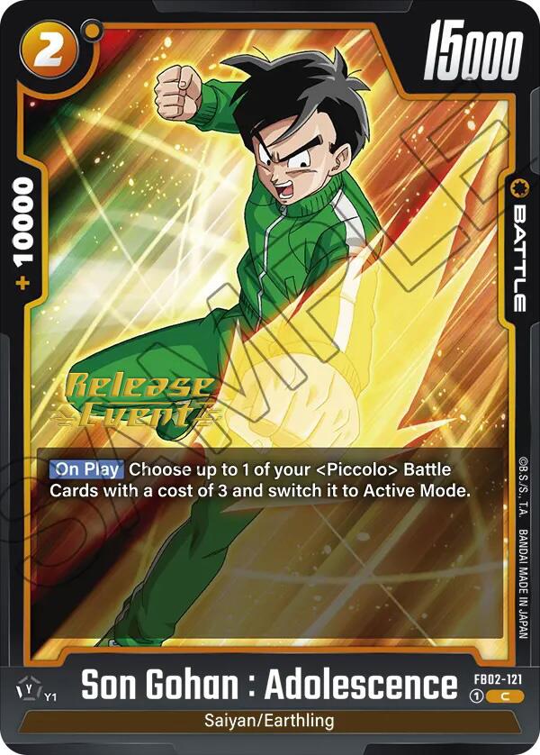 Son Gohan : Adolescence (FB02-121) [Blazing Aura Pre-Release Cards]