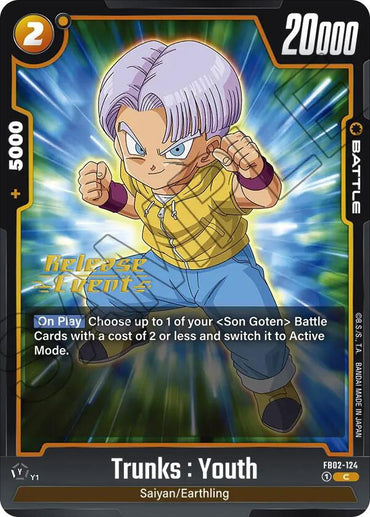 Trunks : Youth [Blazing Aura Pre-Release Cards]