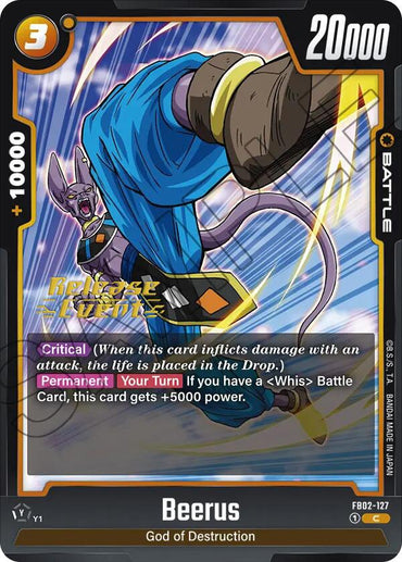 Beerus (FB02-127) [Blazing Aura Pre-Release Cards]