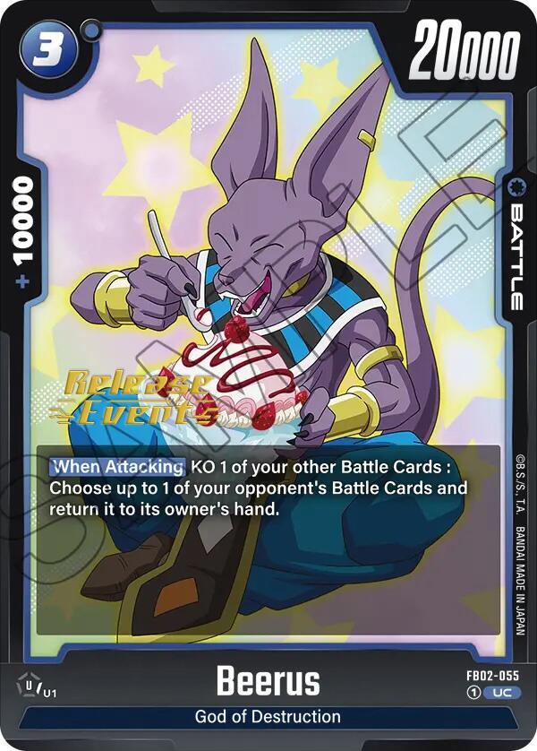 Beerus (FB02-055) [Blazing Aura Pre-Release Cards]