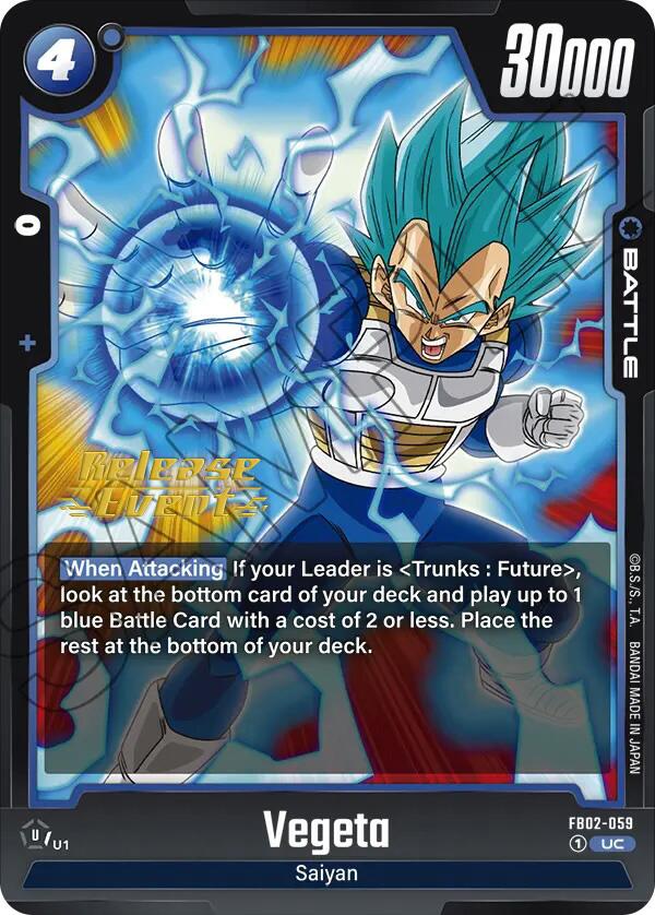 Vegeta (FB02-059) [Blazing Aura Pre-Release Cards]