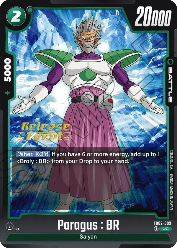 Paragus : BR [Blazing Aura Pre-Release Cards]