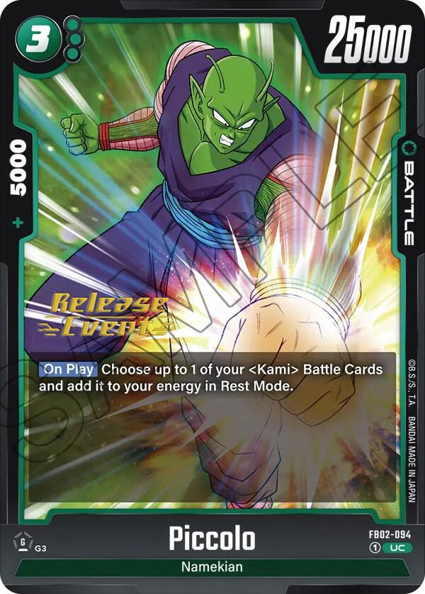 Piccolo (FB02-094) [Blazing Aura Pre-Release Cards]