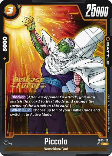 Piccolo (FB02-126) [Blazing Aura Pre-Release Cards]