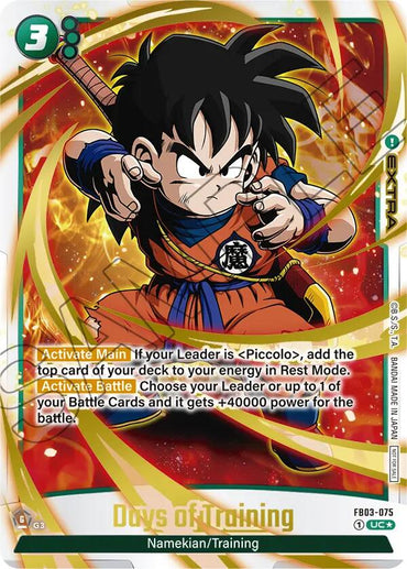 Days of Training (FB03-075) (Championship Pack 02) (Gold) [Fusion World Tournament Cards]