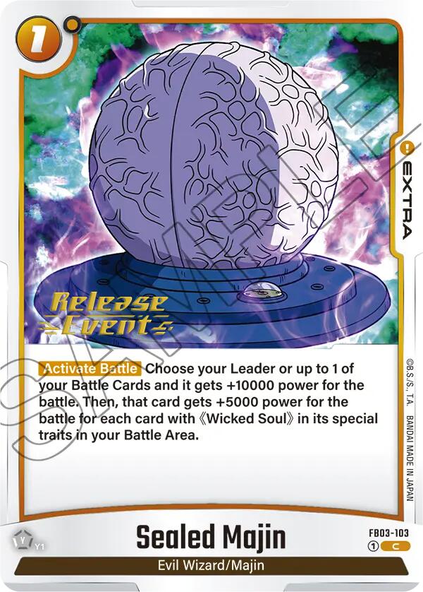 Sealed Majin [Raging Roar Release Event Cards]