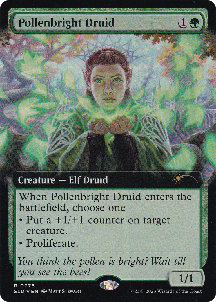 Pollenbright Druid (Extended Art) [Secret Lair Drop Series]