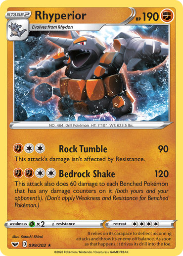 Rhyperior (099/202) [Sword & Shield: Base Set]