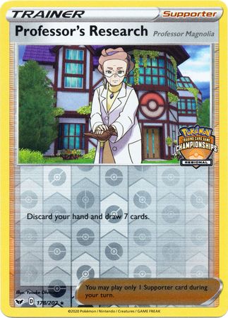 Professor's Research (178/202) (Regional Championship Promo) [Sword & Shield: Base Set]